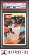 2009 TOPPS HERITAGE HIGH NUMBER FLASHBACKS #FB-10 ICHIRO SUZUKI HOF POP 5 PSA 10