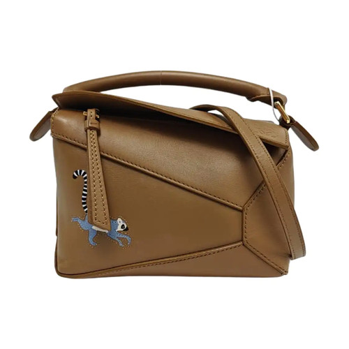 LOEWE Puzzle Edge Landscape Handbags Leather Brown Free Shipping | Duties Paid