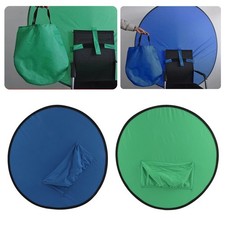 Blue Green 2 In 1 Background Screen Collapsible Portable Chromakey Background