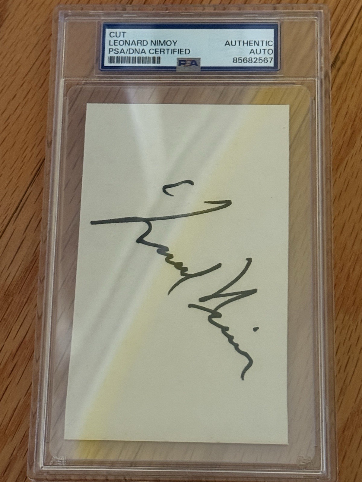 Leonard Nimoy Autograph Cut , Spock in Star Trak PSA/DNA# 85682567