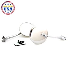 Pair Chrome Mirror Lhrh Fit For Ford Model A B T 1908 - 1927 - 1934 New