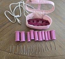 CONAIR Compact Hairsetter 10 HOT ROLLERS CURLERS Clips DUAL VOLTAGE world trave 