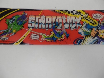 Original Stratovox Taito Marquee Arcade Sign RARE