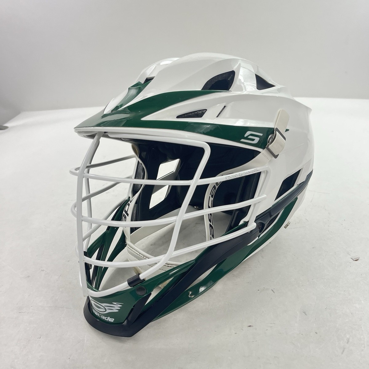 Cascade S Lacrosse LAX Helmet One Size Fits Most White Green | eBay
