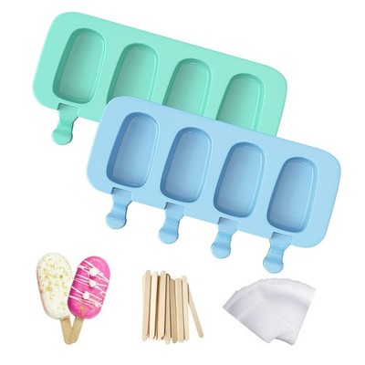 Popsicles Molds, Ozera 2 Pack Homemade Cake Pop Molds, Reusable Silicone Ice ...