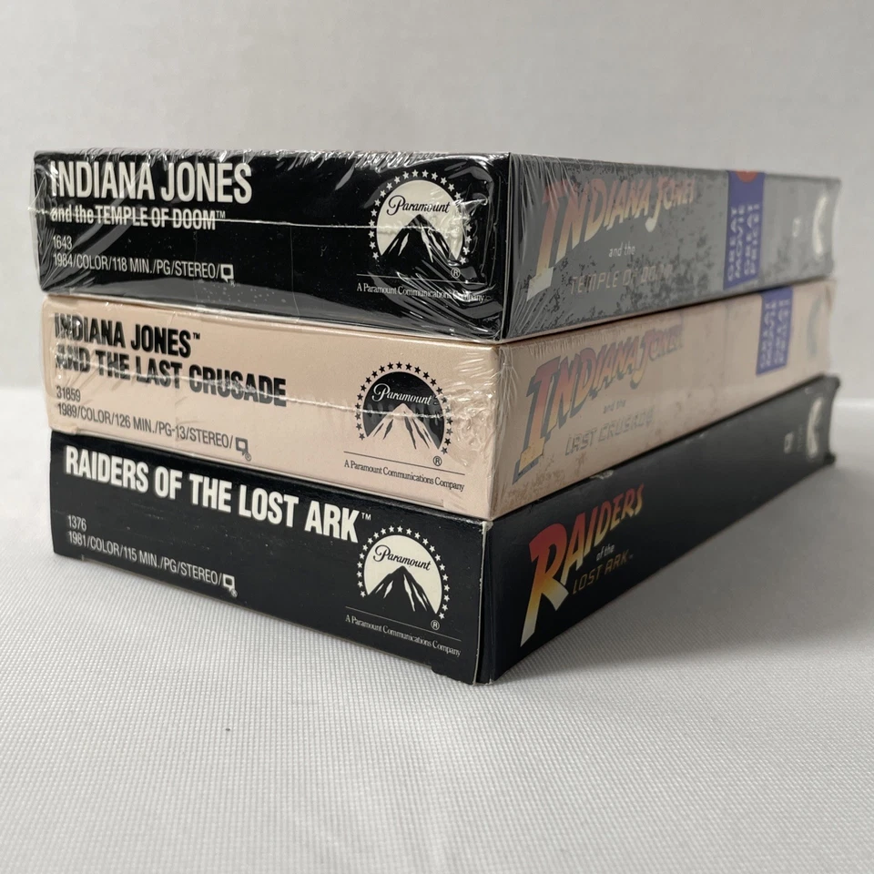 Indiana Jones Trilogy VHS, Raiders of the Lost Ark, Temple of Doom, Last Crusade - Image 4 of 4