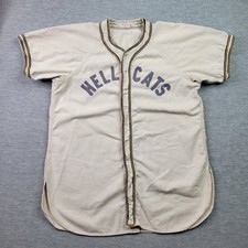 True Vintage 40s Wilson Baseball Jersey Size 44 Hell Cats Made In USA