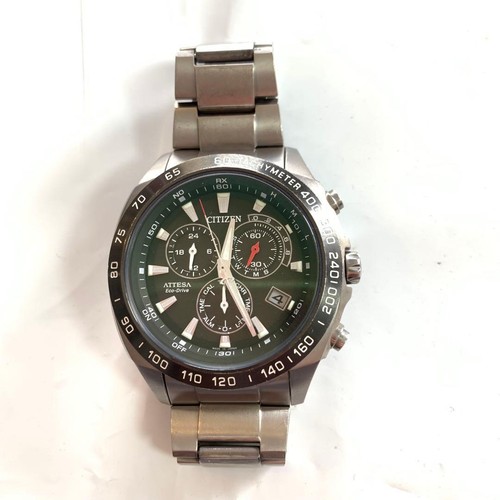 CITIZEN ATTESA AT3010-55E Titanium Eco-Drive Chronograph