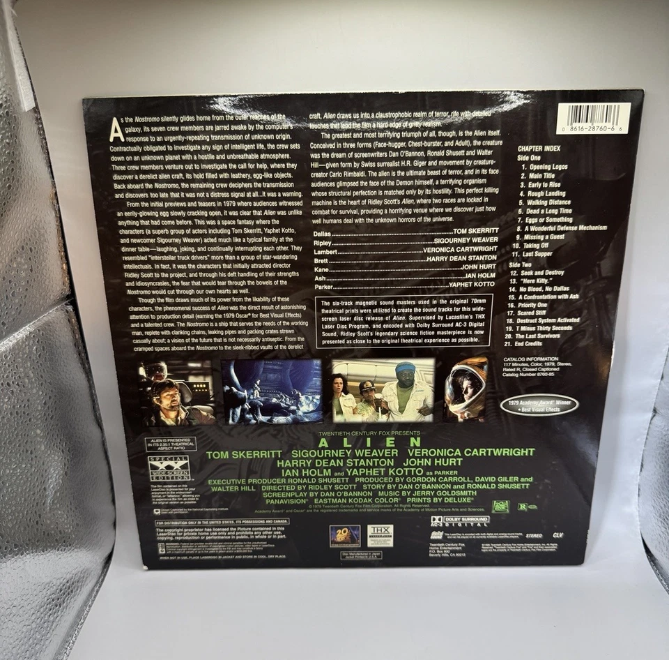 LaserDisc: Alien (1979): Widescreen, Sigourney Weaver, Ridley Scott - Image 2 of 3