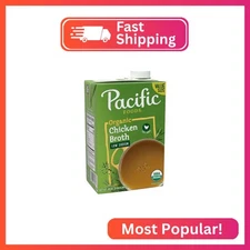 Pacific Foods Low Sodium Organic Free Range Chicken Broth, 48 oz Carton