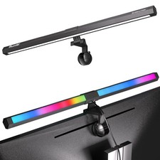 Monitor Light RGB Backlight, Eye-Care Dual Light Computer Light Bar Gaming Of...