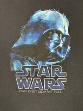 2011 PROMO STAR WARS DARTH VADER T SHIRT MENS XL GRAPHIC PRINT MOVIE BLACK RETRO