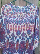 Cato 18/20 Paisley Multiple Colors Flowing Top