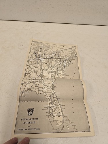Vintage aprile 1946 Pennsylvania Railroad PRR tavola oraria centenario - Foto 4 di 5