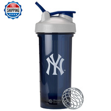 BlenderBottle Shaker Bottle Pro Series 28oz Protein Shake Pre Workout Grey Blue
