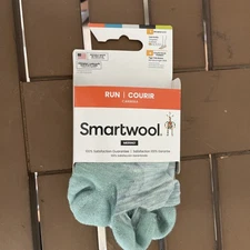 NWT SMARTWOOL Run low ankle Socks, merino, frosty green, large