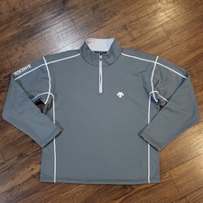Descente 1/4 Zip Jacket Mens M Gray Pullover ...