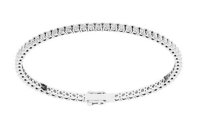 Tennisarmband VS1 F 4,00/5,00 Karat Lab Grown Diamant 14K massiv Gold 7,00 Zoll