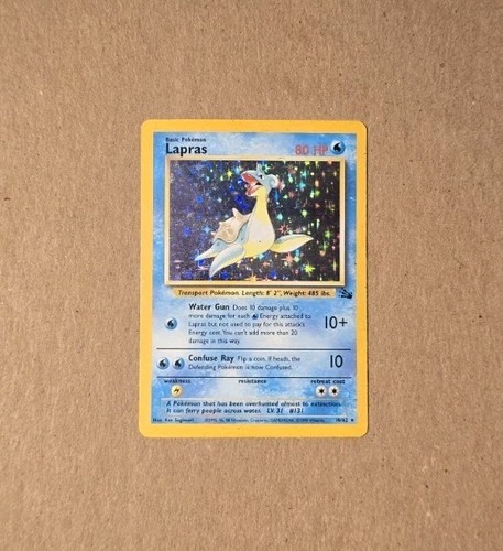 Pokémon Fossil Lapras Holo Rare 10/62 HP