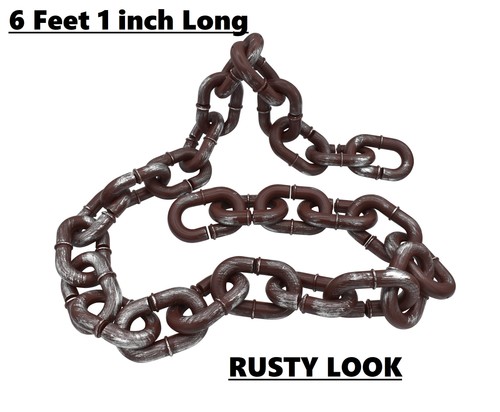 Jumbo Plastic Fake Marleys Ghost Linkable Chains Chain Link Prop Halloween Decor - Picture 7 of 9