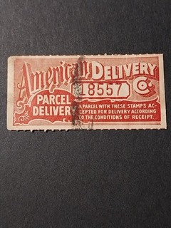 USA Private delivery stamps American Delivery Co Parcel Delivery in Red FU