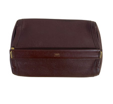 Herm s Equi Havana Clutch Brown Leather