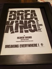 Tony Scotti Heaven Bound Breaking Up Rare Original Promo Poster Ad Framed!
