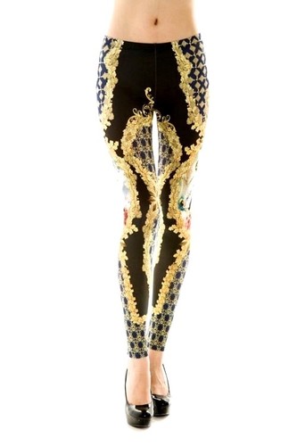 Leggings UNIQUE Paisley Baroque print 