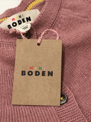 Mini Boden Embroidered Flower Cardigan Pink Size 5-6y - Picture 3 of 4