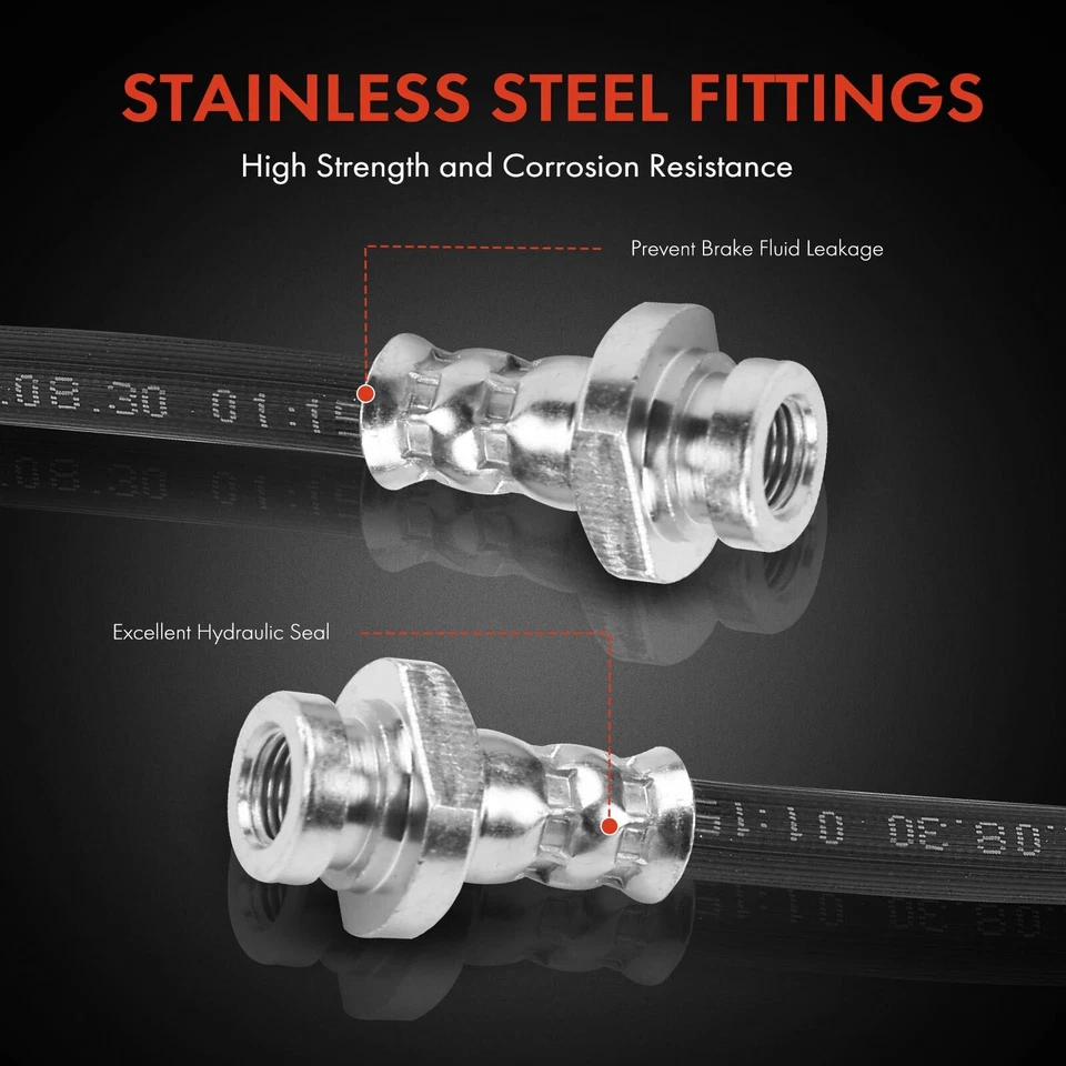 Rear Left & Right Sides Brake Hydraulic Hose for Chevrolet Aveo Aveo5 Pontiac G3 - Image 4 of 4