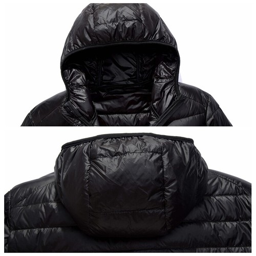 Chaqueta acolchada acolchada de invierno con capucha para hombre Calentador corporal informal al aire libre - Imagen 10 de 18