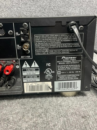 Pioneer Audio/Video Multi-Channel Receiver VSX-1019AH-K For Home Theater - Black - 第 15/16 張圖片