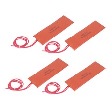 4 piezas Almohadilla térmica de goma de silicona Alfombra térmica flexible Manta térmica de goma 20W