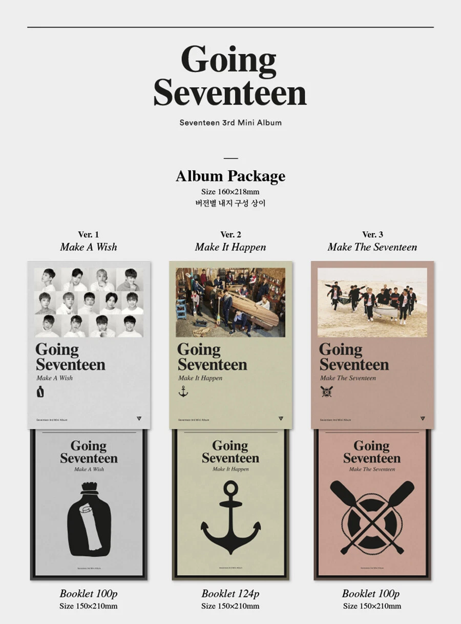 SEVENTEEN [GOING SEVENTEEN] 3rd Mini Album CD+Photo Book+2 Card+