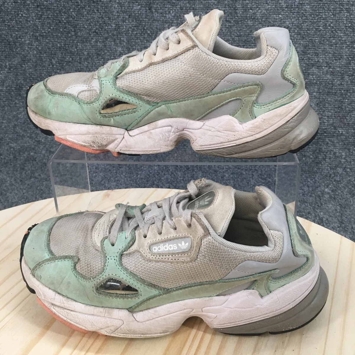 Adidas Sneakers Womens 6 Falcon Watermelon Green Lace Up Athletic
