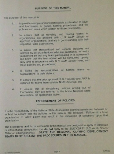 VINTAGE - 1995 US Youth Soccer Travel & Tournament Manual with forms & documents - Picture 3 of 4