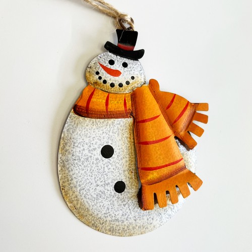 Metal Snowmen Decor Christmas Tree Ornaments Hanging Christmas Decorations - Picture 2 of 8