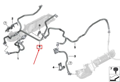 NEU BMW 8 COUPE F92 Kraftstofftank-Entlüftungsleitung 13908047175 8047175 - Bild 1 von 5