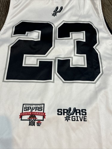 San Antonio Spurs Reversible Black/White Practice Jersey #23 NBA Youth Large - Picture 7 of 9