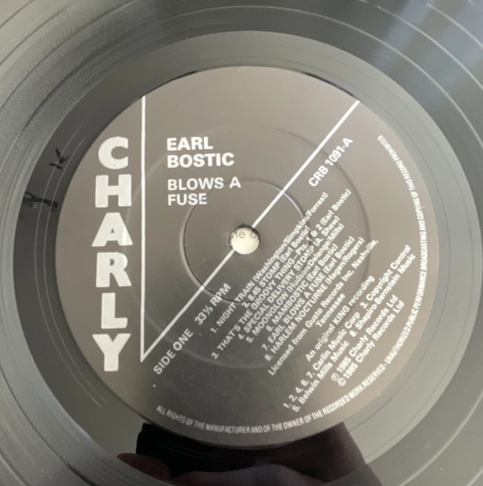 EARL BOSTIC ~ BLOWS A FUSE 1985 VINYL LP JAZZ BLUES EX / EX - Image 3 of 4