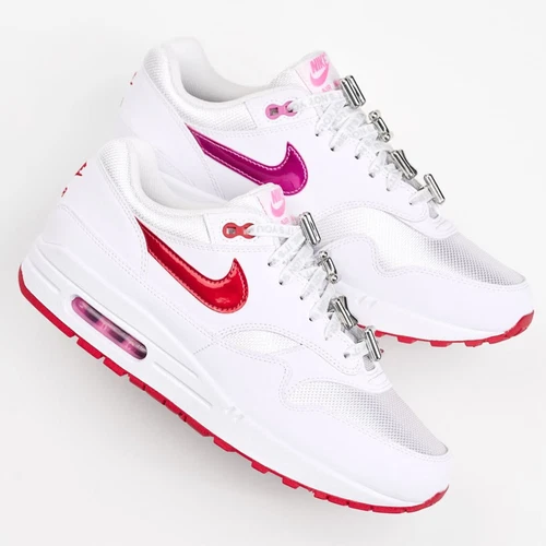 Nike Air Max 1 PRM Shoes Valentine’s Day White Red HV2303-100 Men's Sizes NEW