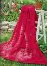 Double Happiness Blanket heirloom crochet afghan throw pattern sheet