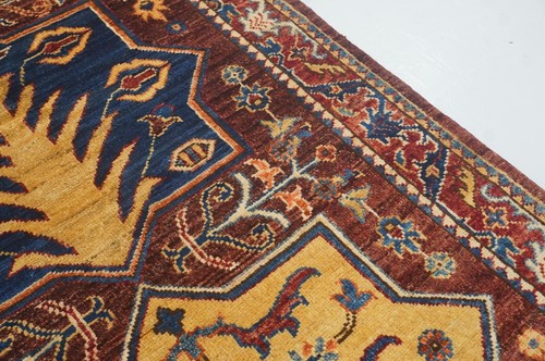 3 x 10 ft Purple Bakhtiari Afghan Hand knotted Transitional Runner Rug - Picture 6 of 18