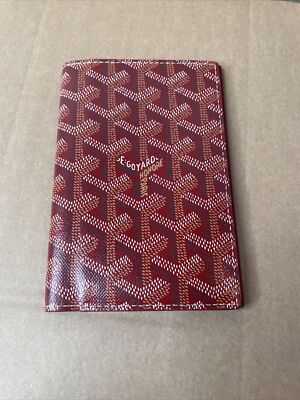 Goyard Paris Grenelle Passport Holder Leather Wallet | Red | Card
