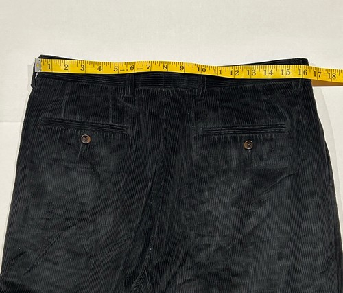 NAUTICA Classic Fit Pleated Front Corduroy Pants Mens Size 33x30 Fit 33x29 Black - Picture 4 of 10