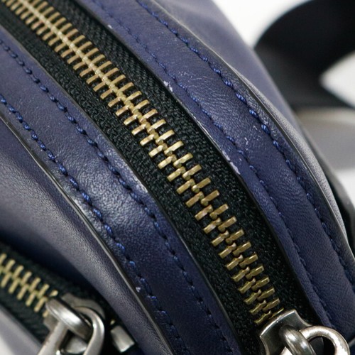 COACH Rivington Crossbody Leather Classic Shoulder Bag 37965 Navy - Picture 7 of 10
