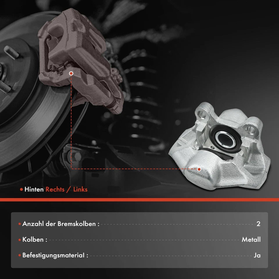 2x Pinza de freno eje trasero L+R para Mercedes-Benz /8 W114 W115 S C126 1970-1989 - Imagen 4 de 4