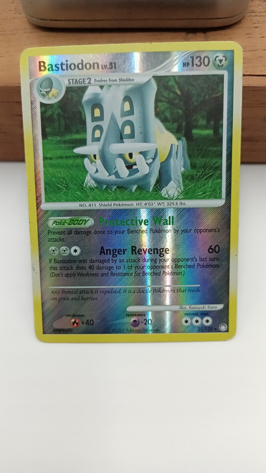 Pokémon TCG Bastiodon Mysterious Treasures 21/123 Exclusive Cosmos Holo Rare MP