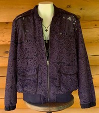 Elevenses Women's Miranda Lace Bomber Jacket
