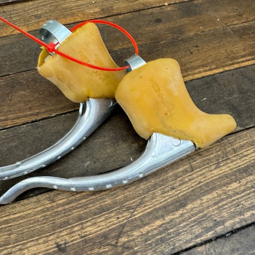 Vintage Weinmann Drillium Brake Levers Drop Bar Road Tan Hoods Eroica A5 - Picture 3 of 13